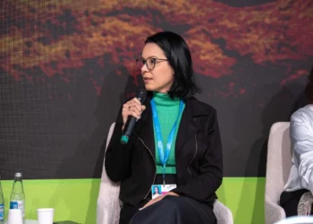 Cristiane Peres, diretora de Inteligência Ambiental, Clima e Florestas da Semarh Tocantins, enfatizou a importância de ampliar o financiamento climático para reforçar o combate aos incêndios florestais na Amazônia Legal. Foto: Daniela Luquini