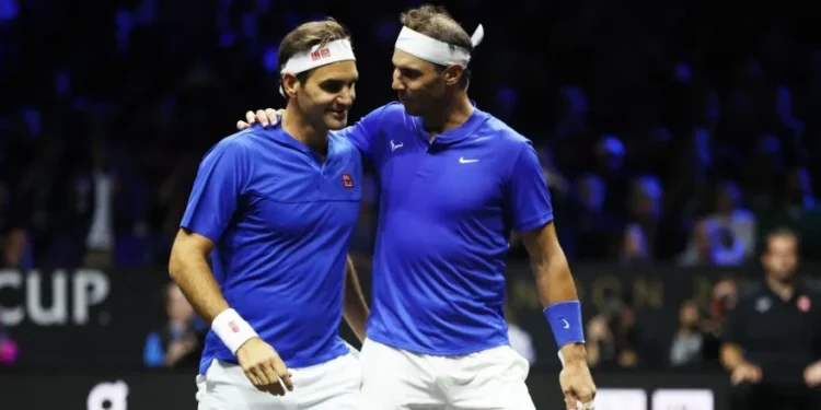 Roger Federer e Rafael Nadal protagonizaram embates históricos no tênis • Clive Brunskill/Getty Images for Laver Cup