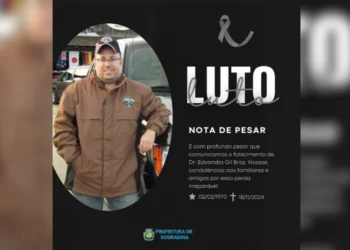 O médico Edivandro Gil Brás, assassinado dentro do posto de saúde • Prefeitura de Douradina