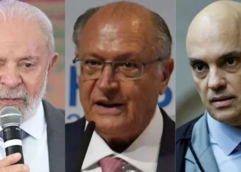 Presidente Lula, Geraldo Alckmin e Alexandre de Moraes • Reprodução