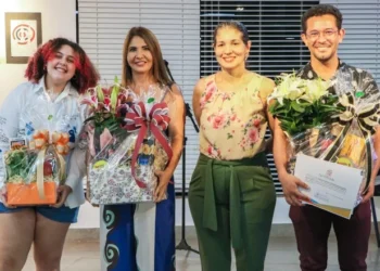 (Da esq/dir.) Alice Moura, Rosana Gleicy, Euzeni Pedroso e Raimundo Carvalho