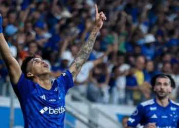 Kaio Jorge comemora gol do Cruzeiro • Gustavo Aleixo/Cruzeiro