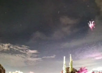 Câmero registrou momento do fenômeno • Arquivo pessoal/Pedro Augusto