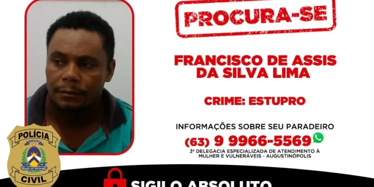 Polícia Civil do Tocantins procura suspeitos de estupros ocorridos em Augustinópolis