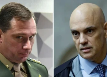 Mauro Cid e Ministro do STF, Alexandre de Moraes • 11/07/2023 - Geraldo Magela/Agência Senado e Reuters