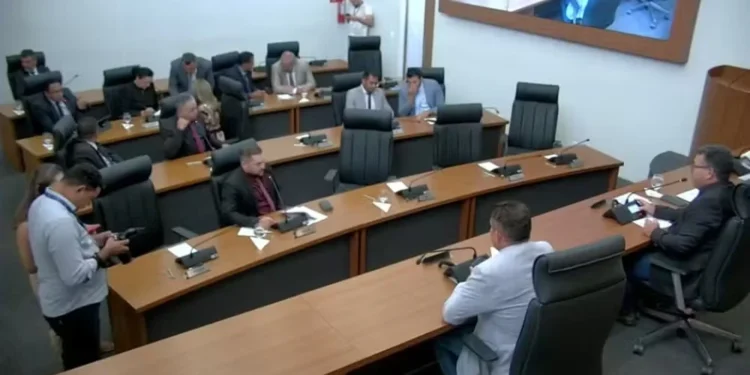 Votação na Câmara de Vereadores de Palmas — Foto: Reprodução/Câmara de Vereadores de Palmas