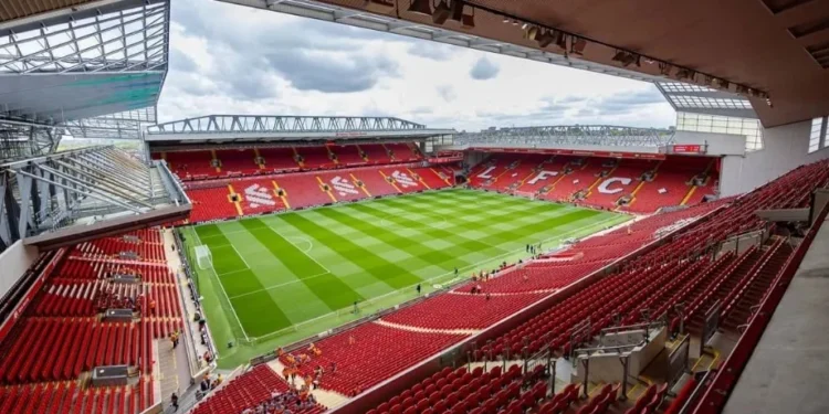 Anfield, casa do Liverpool • Divulgação/Liverpool