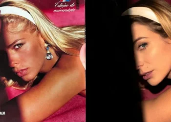 Julia Foti interpreta Adriane Galisteu em "Senna" • Reprodução/Playboy/J.R. Duran e Luiz Dalvan