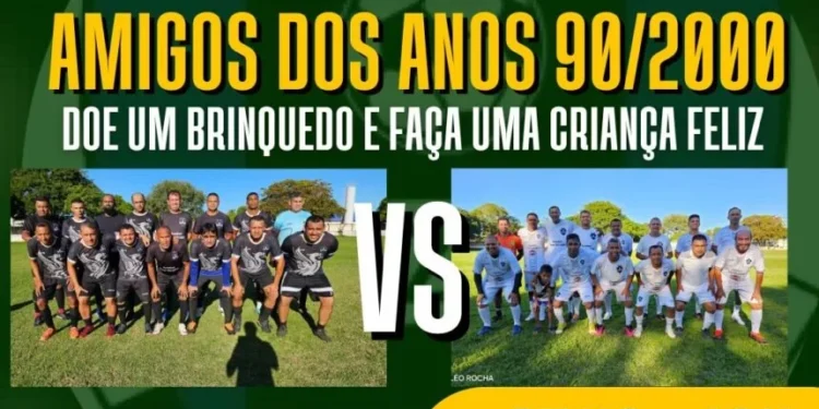 Futebol e solidariedade: Amigos dos Anos 90/2000 realizam jogo beneficente no Aureny I, região sul de Palmas; veja como participar
