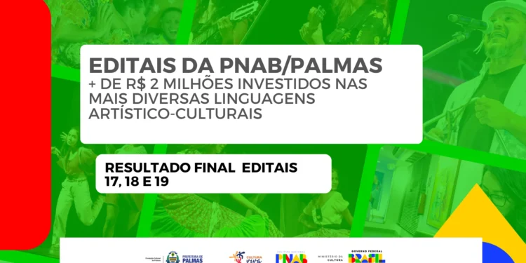Fundação Cultural de Palmas publica resultado final dos editais 17, 18 e 19 da Política Nacional Aldir Blanc