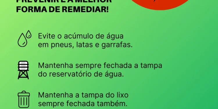 Prefeitura de Paraíso alerta para reforçar cuidados com a Dengue, Zika e Chikungunya