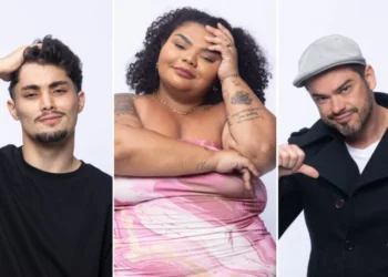 Gui Vieira, Flora Cruz e Sidney Sampaio estão na Roça • Divulgação/ TV Record