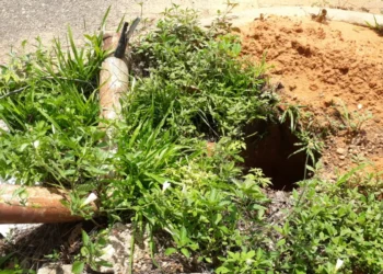 Poste caído no Correntinho preocupa moradores