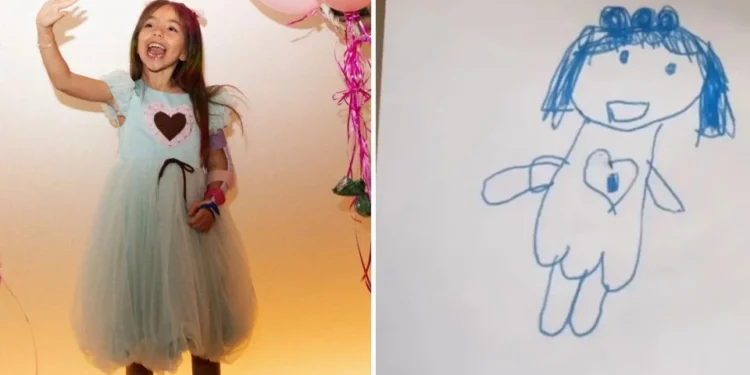 Zoe, filha de Sabrina Sato, usou vestido desenhado por ela mesma em aniversário