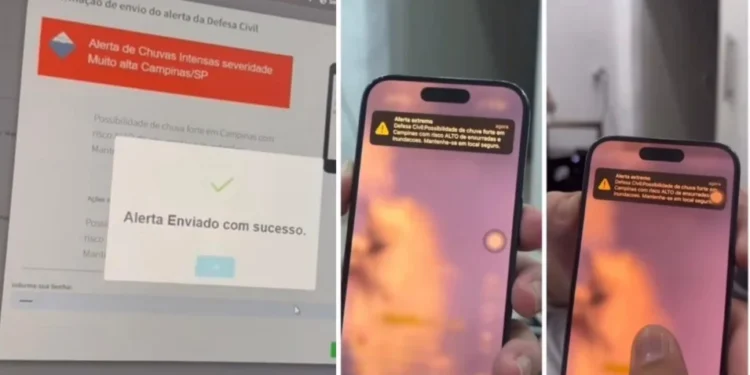 Campinas recebe 1º alerta sonoro da Defesa Civil sobre chuvas no estado