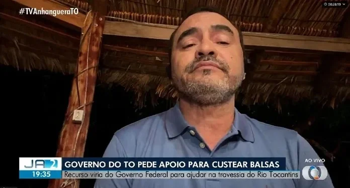 Governador pede ajuda financeira para viabilizar travessia por balsa em rio após ponte desabar entre Tocantins e o Maranhão
