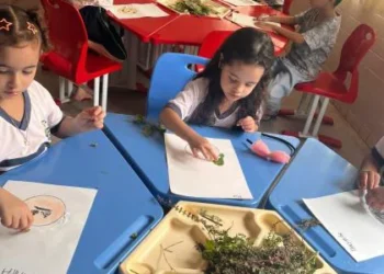 Alunos do Cmei Sementes do Amanhã desenvolvem atividade do Projeto Semeando Leitores no Jardim das Sementinhas