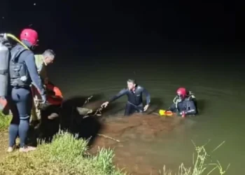 Carro cai em represa no Paraná • Brigada Comunitária de Roncador