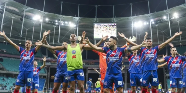 Bahia comemora na Arena Fonte Nova • Rafael Rodrigues / Bahia