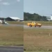 No momento do pouso, bico da aeronave bateu na pista • Reprodução