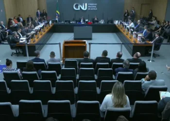 Sessão no plenário do Conselho Nacional de Justiça (CNJ), em Brasília • Reprodução/YouTube