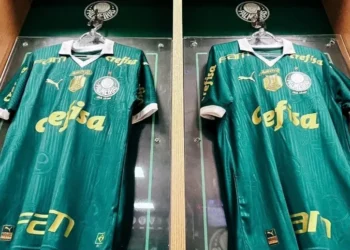 Camisas do Palmeiras em vestiário • Foto: Divulgação/ Palmeiras