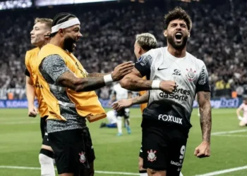 Yuri Alberto comemora gol do Corinthians • Marcos Galvão/Agência Corinthians