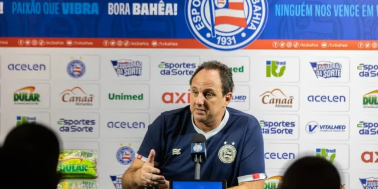 Rogério Ceni, técnico do Bahia, em entrevista coletiva • Letícia Martins / EC Bahia