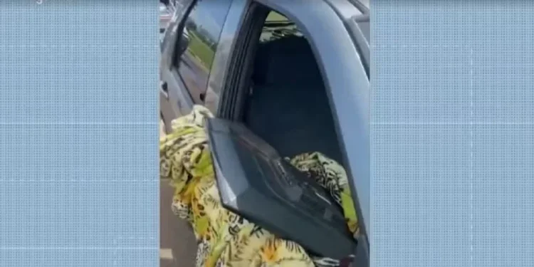 Polícia recupera TV furtada de casa em Palmas — Foto: Reprodução/TV Anhanguera