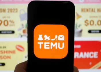 Logo da plataforma de e-commerce Temu • Logo Imagem da plataforma de e-commerce Temu26/04/2023REUTERS/Florence Lo/Ilustração