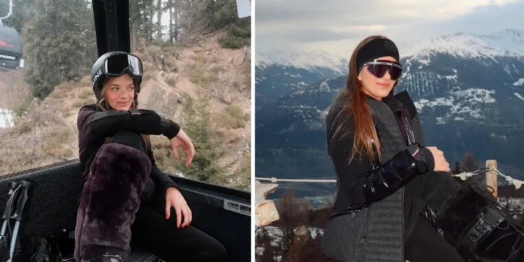 Rafa Justus posa com roupa de esqui na Suíça