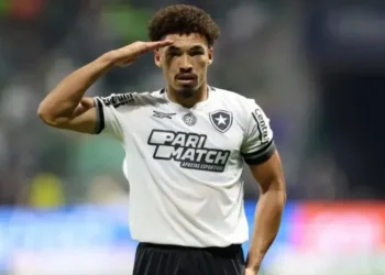 Adryelson em partida do Botafogo no Allianz Parque, contra o Palmeiras, pelo Brasileirão • Vítor Silva/Botafogo