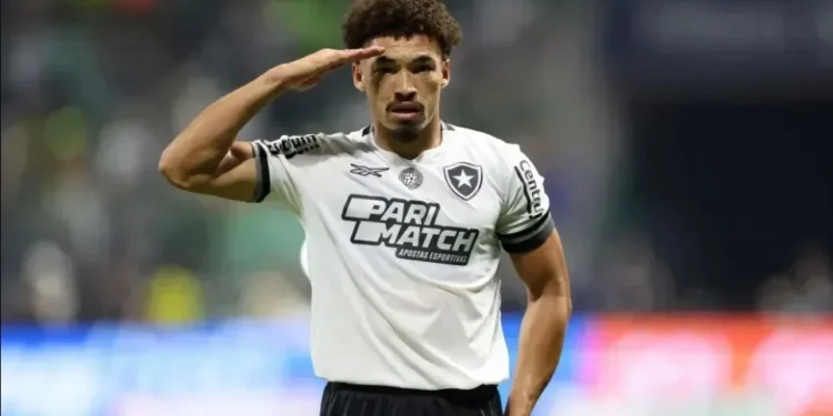 Adryelson em partida do Botafogo no Allianz Parque, contra o Palmeiras, pelo Brasileirão • Vítor Silva/Botafogo