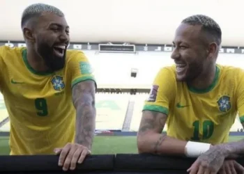 Gabigol e Neymar pela Seleção Brasileira • Lucas Figueiredo/CBF