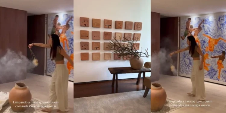 Anitta faz ritual de limpeza em casa nova; veja imagens da mansão da cantora