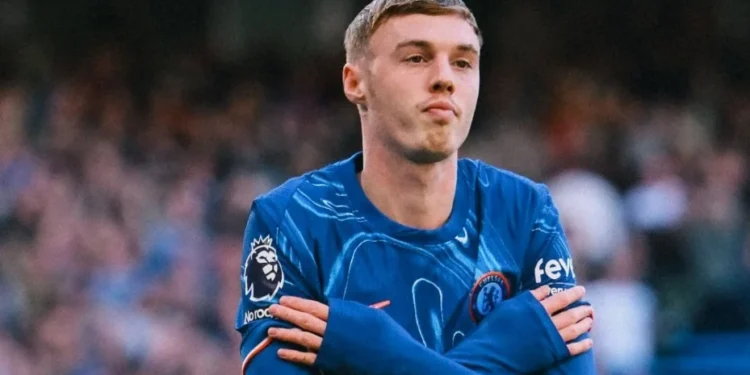 Palmer comemora gol na vitória do Chelsea sobre o Newcastle • X/Chelsea