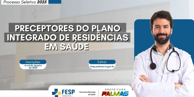 Inscrições para processo seletivo de preceptores do plano de residências em saúde iniciam no sábado, 4