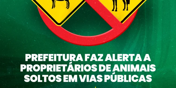 Prefeitura faz alerta a proprietários de animais soltos em vias públicas