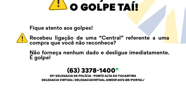Polícia Civil alerta moradores de Ponte Alta do Tocantins e região quanto a golpes - Foto: DICOM SSPTO