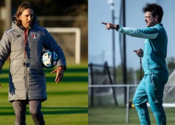 Luis Zubeldía, técnico do São Paulo, e Fernando Diniz, treinador do Cruzeiro • Rubens Chiri/saopaulofc.net e Gustavo Aleixo/Cruzeiro