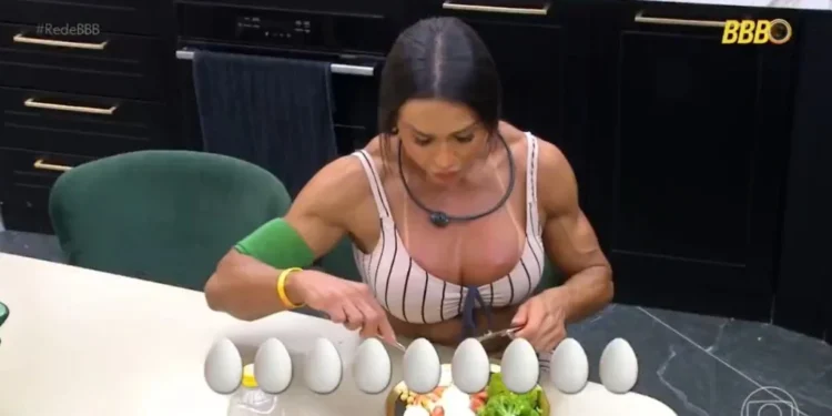 BBB25: Gracyanne Barbosa comeu 18 ovos em dois dias de programa