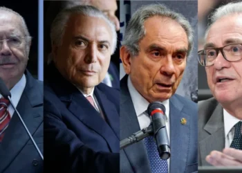 Da esquerda para direita: José Sarney, Michel Temer, Garibaldi Alves e Renan Calheiros • Geraldo Magela/Agência Senado /