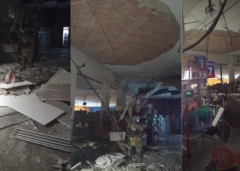 Teto de um supermercado da rede Dia desabou na noite de quinta-feira (2) • Defesa Civil