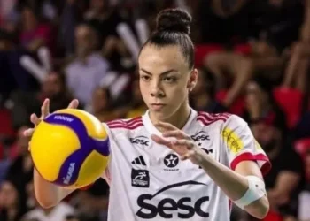 Sesc-Flamengo durante partida da Superliga Feminina de Vôlei • @sescrjflamengo