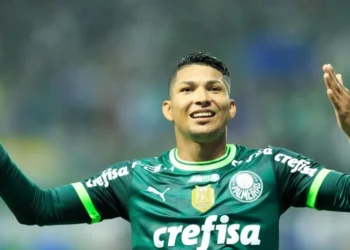 Rony comemora o gol pelo Palmeiras • Vilmar Bannach/Photopress/Estadão Conteúdo