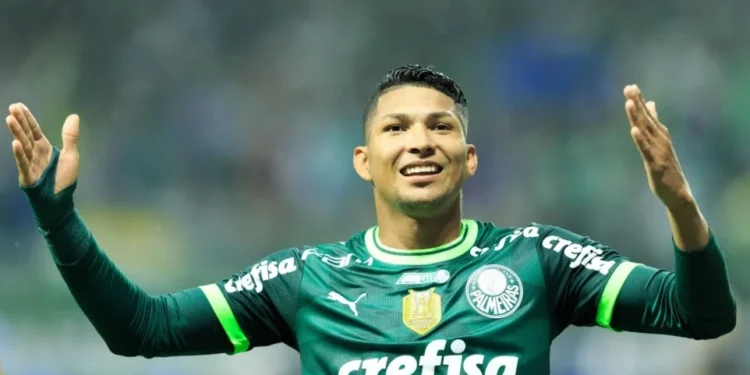 Rony comemora o gol pelo Palmeiras • Vilmar Bannach/Photopress/Estadão Conteúdo