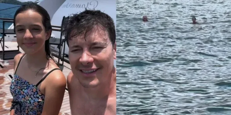 Rodrigo Faro mostrou que a filha caçula salvou uma mulher que foi arrastada por correnteza no mar • Instagram/Rodrigo Faro