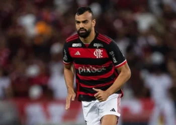 Fabricio Bruno em partida pelo Flamengo contra o Amazonas • Ruano Carneiro/Getty Images