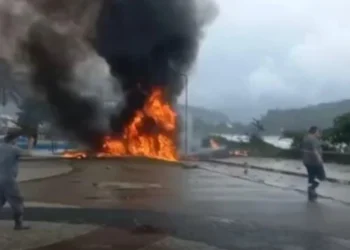 Queda foi confirmada pelo Corpo de Bombeiros • Reprodução