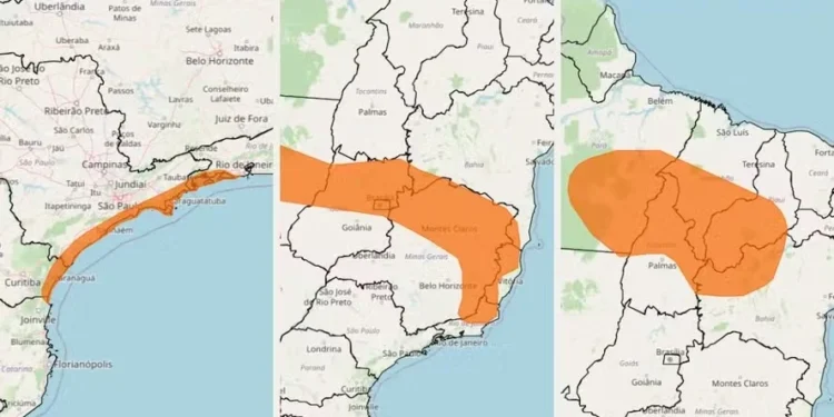 Alerta laranja: chuvas intensas seguem em Minas Gerais e no Espírito Santo